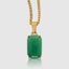 luxury natural green jade gemstone necklace with gold chain