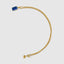 Bold lapis lazuli gold necklace with 20-inch chain, handcrafted luxury jewelry