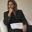 Brett wearing the double skull cuff bangle & bracelet