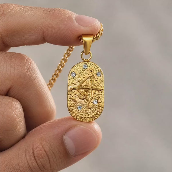 Sagittarius zodiac star sign pendant necklace 