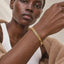 DVNCI yellow gold milgrain Cuban link bracelet 