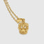 Elegant 18K Gold Queen Crown Pendant Necklace