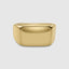 Refined yellow gold chunky ring with sleek minimalist design